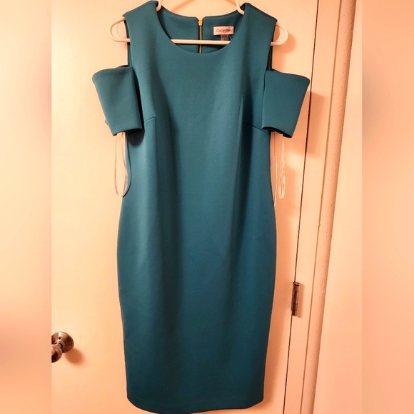 Calvin Klein Dresses & Skirts - NWT Calvin Klein Turquoise‎ Scuba Dress